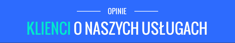 Opinie o naszych usługach