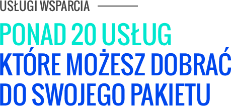 Dostępne usługi które możesz wybrać do swojego pakietu